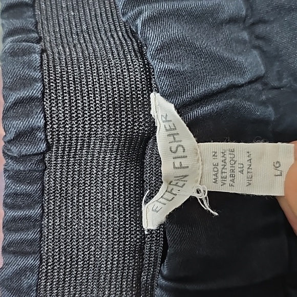Eileen Fisher Black Pull-on High Waisted Pants Size Large - Picture 3 of 7